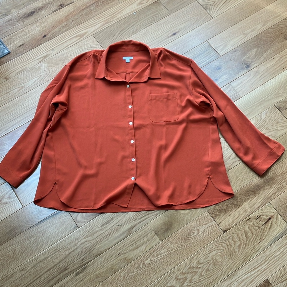 J. Jill Bold Orange Blouse